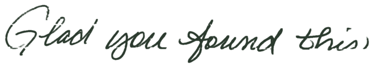 Glad you found this - handwritten